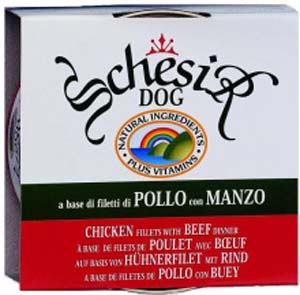 SCHESIR DOG POLLO CON MANZO 682 - 150 gr