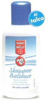 SHAMPOO BALSAMO PER CANI E CUCCIOLI AL TALCO - 250 ml